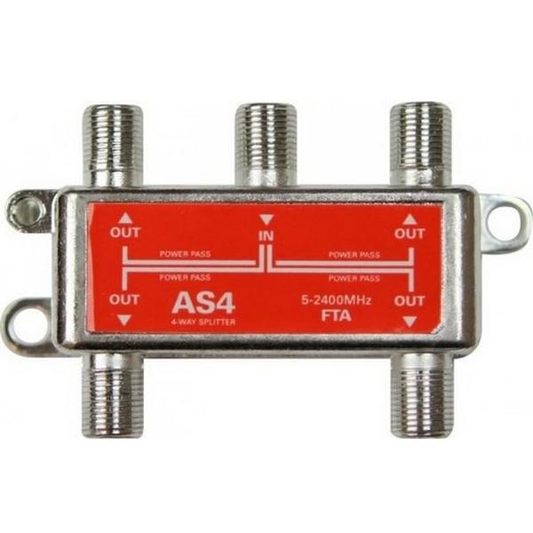 4 Way Splitter 4G Power Pass All Ports, Ideal Electrical Catalogue Av Security Detection Antennas Tap Off And Distributor - Construction Supplies Australia