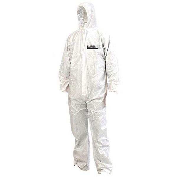 Coverall Disposable Provek White L, Ideal Electrical Catalogue Safety Workwear Overall Safety Suit - Construction Supplies Australia