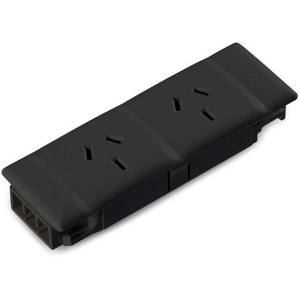 Dual Auto Switched Power Module Black, Ideal Electrical Catalogue Switches Plugs Sockets Softwire Patch Cord For Plug In Building Installation - Construction Supplies Australia