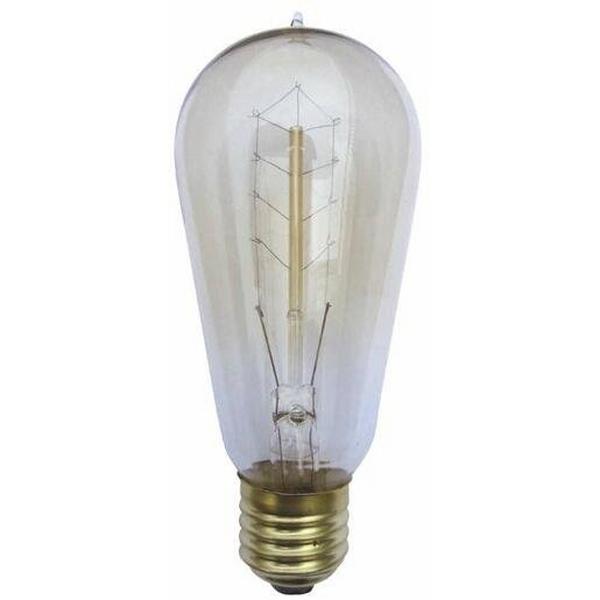 Lamp Carbon Filament E27 25W 2800K 40Lm St57, Ideal Electrical Catalogue Lamps Incandescent Lamp Globe Shaped Incandescent Lamp - Construction Supplies Australia