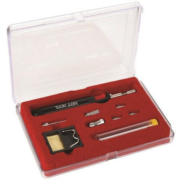 Gas Torch And Soldering Iron Kit 9 Piece Slimline Butane, Ideal Electrical Catalogue Tools Instrumentation Soldering Gas Soldering Iron - Construction Supplies Australia