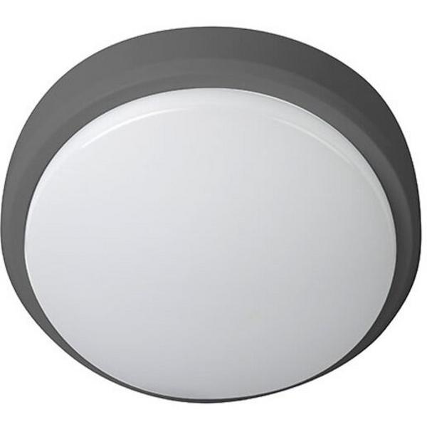 BULKHEAD LED 12W 4000K 950LM IP54 CIRC WHT/BLK TRIMS OHIO, Ideal Electrical Catalogue Light Fittings Ceiling Wall Lighting Ceiling Wall Luminaire - Construction Supplies Australia