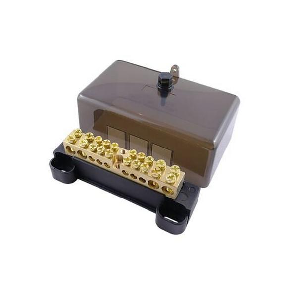 Ln10 Link Neutral Brass 110A 500VAC Black 10 Hole, Ideal Electrical Catalogue Power Distribution Busbar Busbar - Construction Supplies Australia