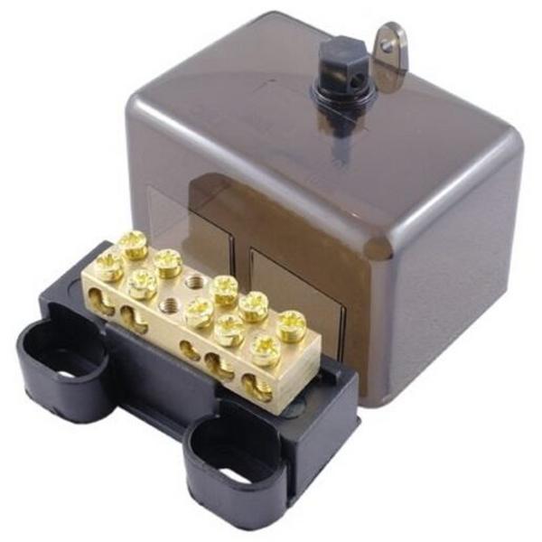 Ln5 Link Neutral Brass 110A 500V AC Black 5 Hole, Ideal Electrical Catalogue Power Distribution Busbar Busbar - Construction Supplies Australia