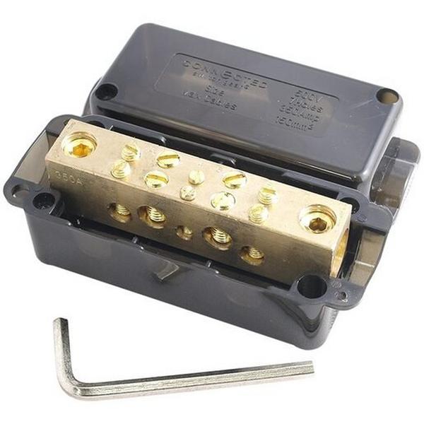 Ln7 Link Neutral Brass 110A 500V AC Black 7 Hole, Ideal Electrical Catalogue Power Distribution Busbar Busbar - Construction Supplies Australia