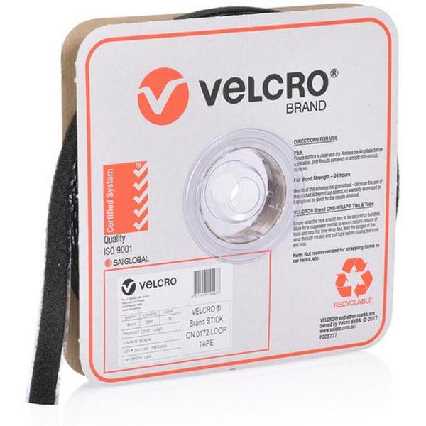 VELCRO LOOP PS 0172 BLACK 19MM X 25M ROLL, Ideal Electrical Catalogue Hardware Tape Adhesive Tape - Construction Supplies Australia
