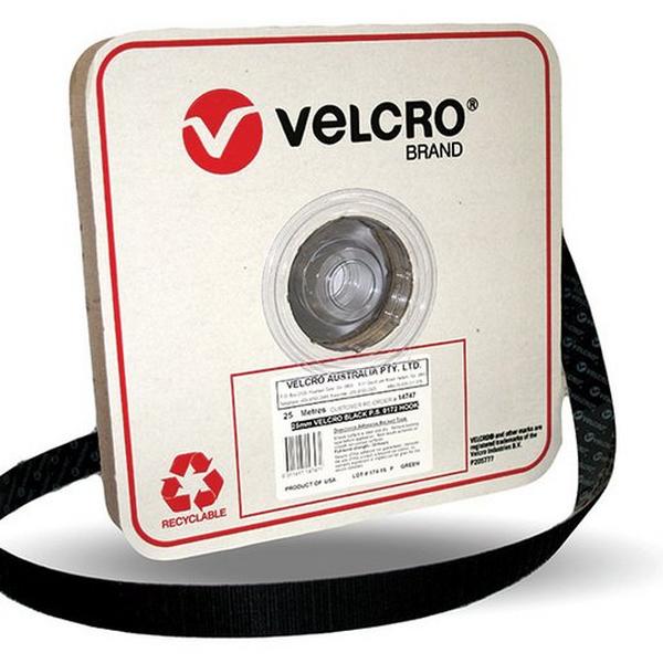 Velcro Hook Ps 0172 Black 25mm X 25M Roll, Ideal Electrical Catalogue Hardware Tape Hook And Loop Fastener - Construction Supplies Australia