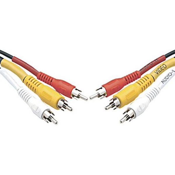 Audio Video Lead 3Rca To 3Rca Thick 3 Metre, Ideal Electrical Catalogue Av Security Detection Connector Communications Technology Adapter - Construction Supplies Australia