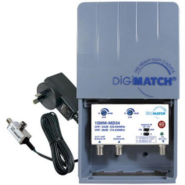 Amp UHF 4 In 15 24 34Db Switchgain 4G Filters For Bands Bcde, Ideal Electrical Catalogue Av Security Detection Antennas Catv Amplifier - Construction Supplies Australia