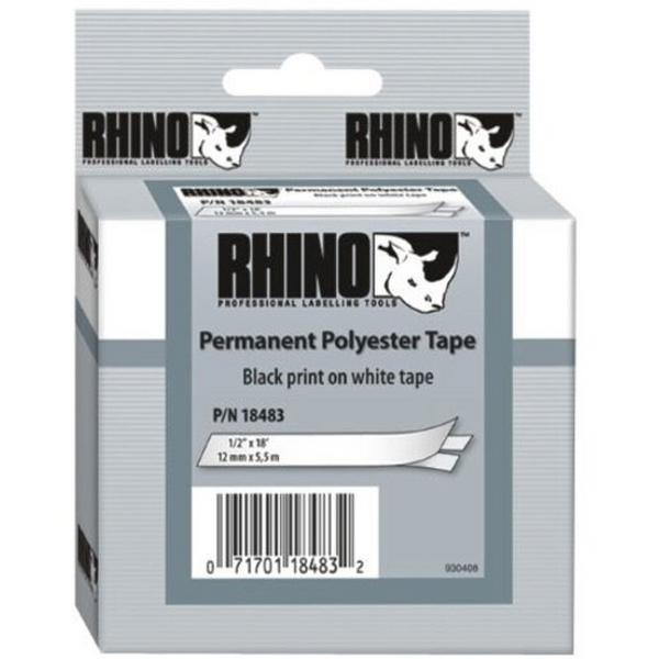 Label Printer Polyester Tape White 12mm X 5.5M, Ideal Electrical Catalogue Tools Instrumentation Labelling Labelling Material - Construction Supplies Australia