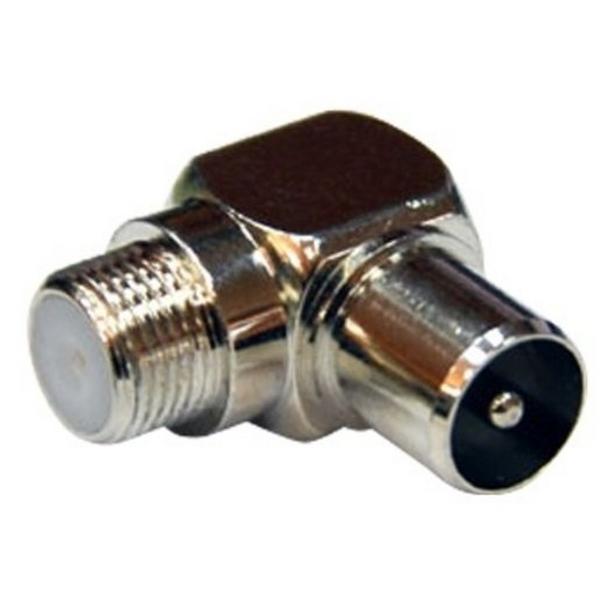 Adaptor 90 Degree F Type Female To Pal Male, Ideal Electrical Catalogue Av Security Detection Connector Coax Connector - Construction Supplies Australia