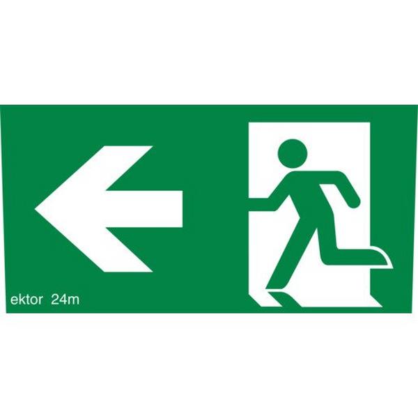 01995 Exit Light Decal 4Pack White Green Left Right Staight Blank White, Ideal Electrical Catalogue Light Fittings Emergency Exit Pictogram For Emergency Luminaire - Construction Supplies Australia