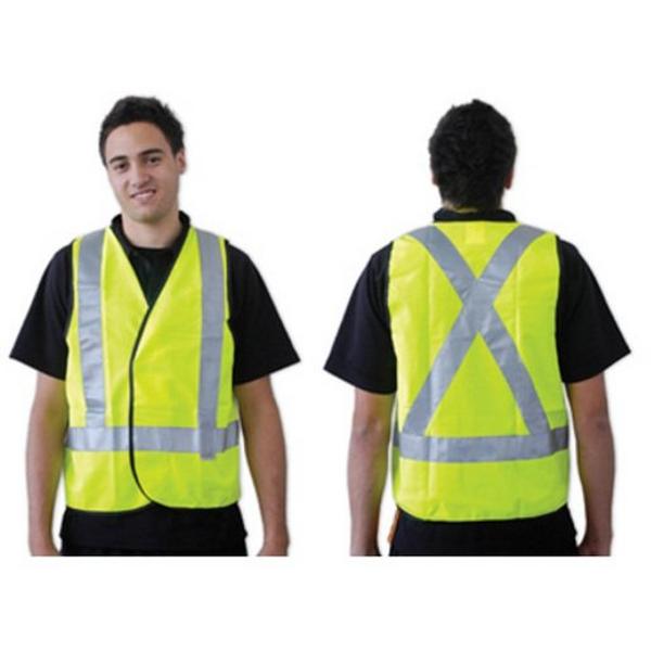 Safety Vest Day/Night Use Yellow X Back Refl Tape Xl, Ideal Electrical Catalogue Safety Workwear Safety Vests - Construction Supplies Australia