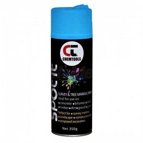 Marking Paint Fluro Blue 350G, Ideal Electrical Catalogue Hardware Sprays Touch Up Stick Spray - Construction Supplies Australia