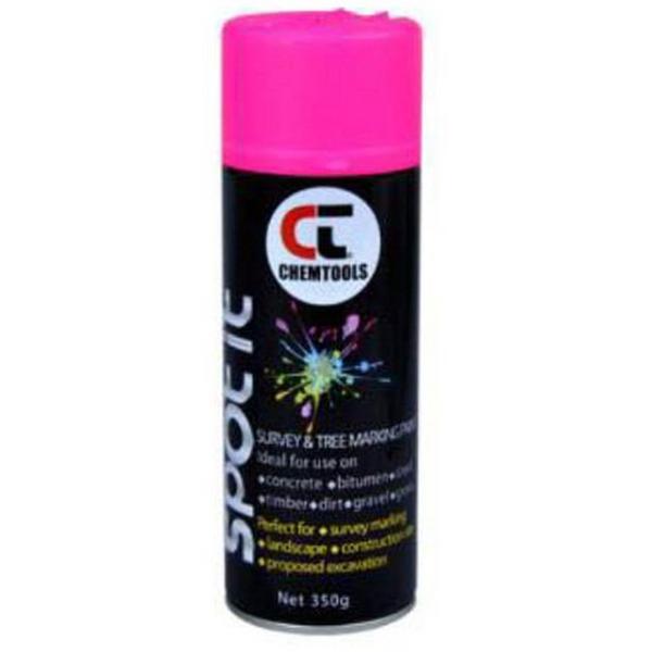 Marking Paint Fluro Pink 350G, Ideal Electrical Catalogue Hardware Sprays Touch Up Stick Spray - Construction Supplies Australia