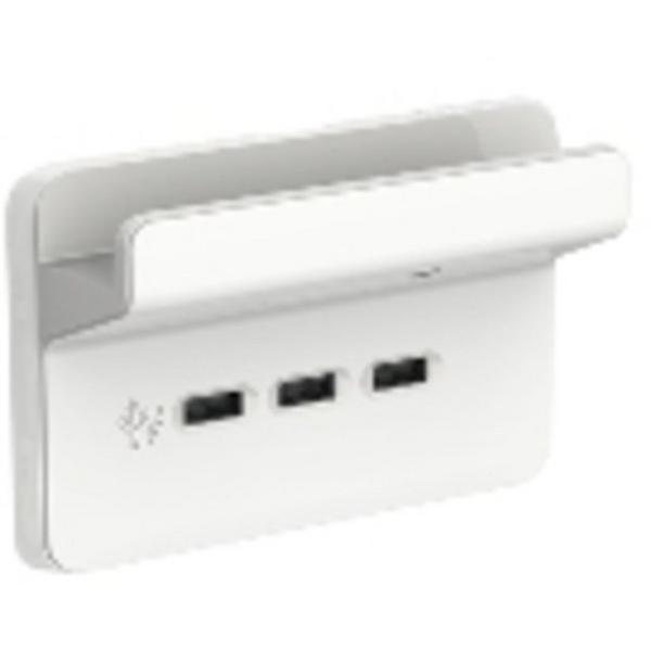 3 Gang Usb Charging Stn Skin Vivid White, Ideal Electrical Catalogue Switches Plugs Sockets Switches Grid Cover Plate - Construction Supplies Australia
