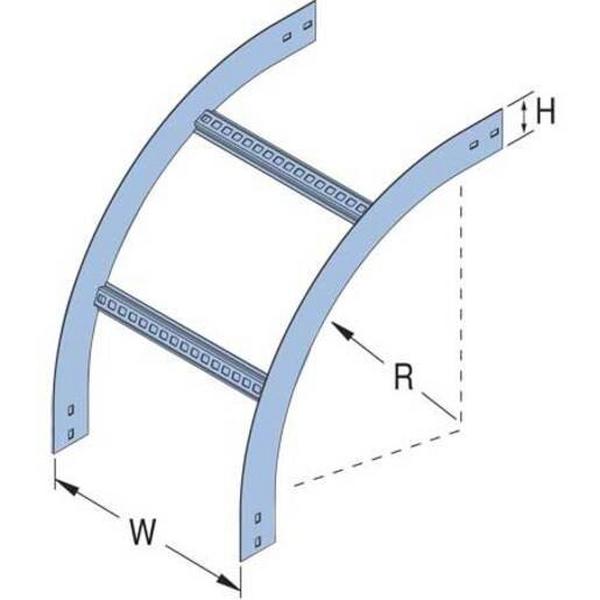 20B EXTERNALRISER 90D 600W 450R 316SS, Ideal Electrical Catalogue Cable Management Cable Ladder Bend For Cable Ladder - Construction Supplies Australia