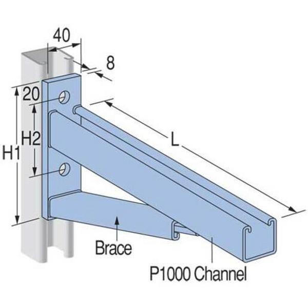 Cantilever Bracket 635mm Hot Dipped Galvanised, Ideal Electrical Catalogue Cable Management Cable Support Bracket For Cable Support System - Construction Supplies Australia