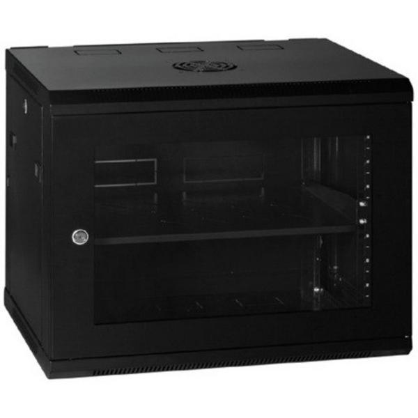 9Rux 600W X 450D Wall Mounted Cabinet With Arcylic Dr + AC, Ideal Electrical Catalogue Data Communications Cabinets Enclosures Network Cabinet - Construction Supplies Australia
