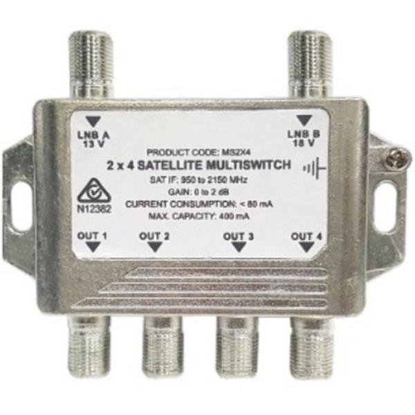 Multiswitch Satellite 2 Wire End Of Line 4 Outputs, Ideal Electrical Catalogue Av Security Detection Satellite Multi Switch For Communication Technology - Construction Supplies Australia