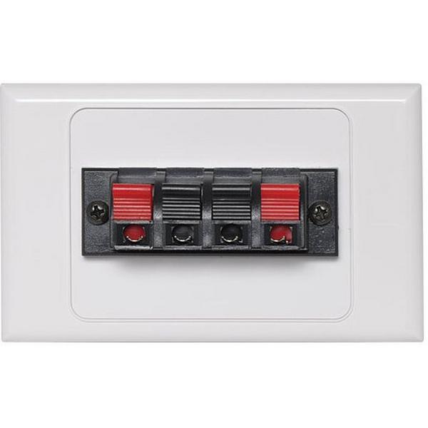 2Ch Dual Spring Terminal Speaker Wallplate, Ideal Electrical Catalogue Av Security Detection Antennas Antenna Mounting Material - Construction Supplies Australia