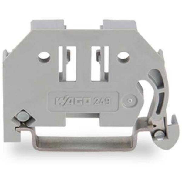 Grey Screwless End Stop 6mm Wide, Ideal Electrical Catalogue Wiring Accessories Terminal Block End Bracket For Terminal Block - Construction Supplies Australia