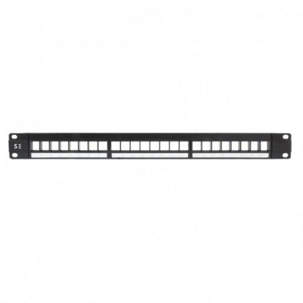 24 Port Unloaded Patch Panel Frame- 1RU, Ideal Electrical Catalogue Data Communications Copper Patch Panel Copper Twisted Pair - Construction Supplies Australia