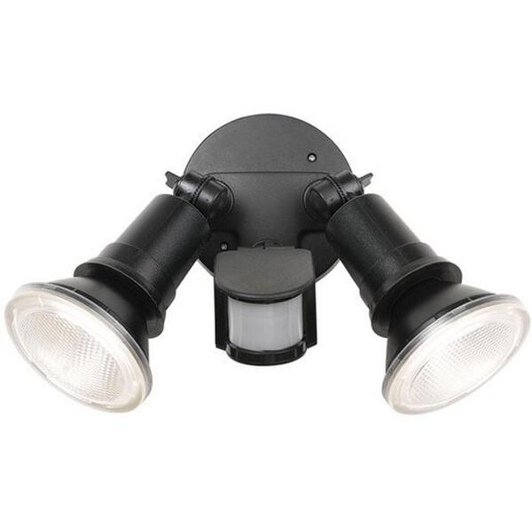 Floodlight LED 2X10W 5K 1800Lm IP44 Bk Sensor Comet, Ideal Electrical Catalogue Light Fittings Downlight Downlight Spot Floodlight - Construction Supplies Australia