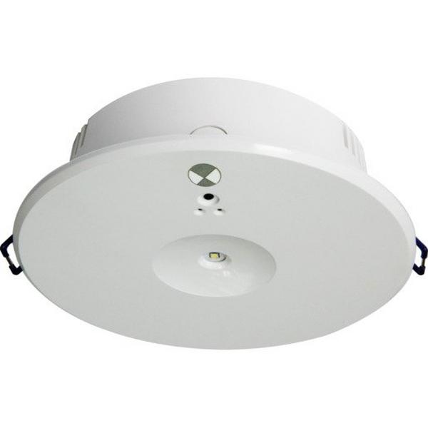 Emergency Rec LED 2.5W 174Lm H48.5Xd140mm White Firefly2, Ideal Electrical Catalogue Light Fittings Emergency Exit Emergency Luminaire - Construction Supplies Australia