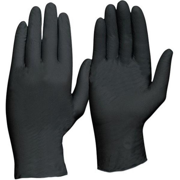 Gloves Disposable Nitrile Powder Free Black Large (Pkt 100), Ideal Electrical Catalogue Safety Personal Protection Disposable Glove - Construction Supplies Australia