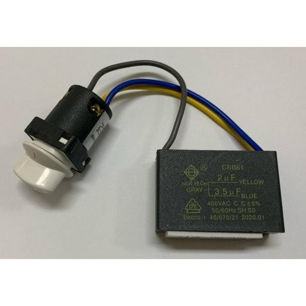 Wall Mech And Capacitor - 2+3.5uF, Ideal Electrical Catalogue Light Fittings Control Gear Capacitor - Construction Supplies Australia