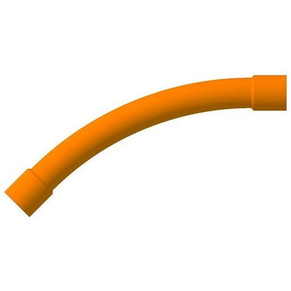 Bend 150mm Heavy Duty Sweep 15Deg Orange, Ideal Electrical Catalogue Cable Management Conduit Rigid Conduit Bends - Construction Supplies Australia