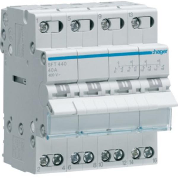 4P 40A Centre Off Changeover Top, Ideal Electrical Catalogue Power Distribution Distribution Boards Main Switch For Distribution Board - Construction Supplies Australia