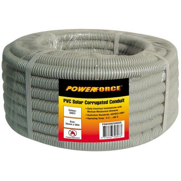 PVC Flexible Conduit Solar 25mm X 50M Grey, Ideal Electrical Catalogue Energy Management Solar Balance Of System Solar Balance Of System - Construction Supplies Australia