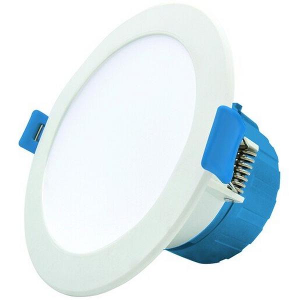 Downlight LED 13W Tri Colour 1160Lm IP44 Dim 125mm White Viva, Ideal Electrical Catalogue Light Fittings Downlight Downlight Spot Floodlight - Construction Supplies Australia