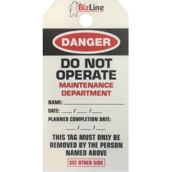 Lockout Tag Maintenance Department (X5), Ideal Electrical Catalogue Hardware Warning Signing Plate Warning Sign And Labels - Construction Supplies Australia