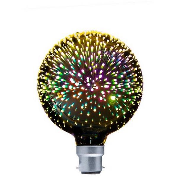 LAMP LED B22 G125 4W 50LM FIREWORK EFFECT, Ideal Electrical Catalogue Lamps Led Led Lamp Multi Led - Construction Supplies Australia