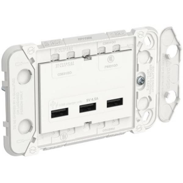 3 Gang Usb Charger Grid And Module, Ideal Electrical Catalogue Switches Plugs Sockets Outlets Data Usb A V Outlets - Construction Supplies Australia