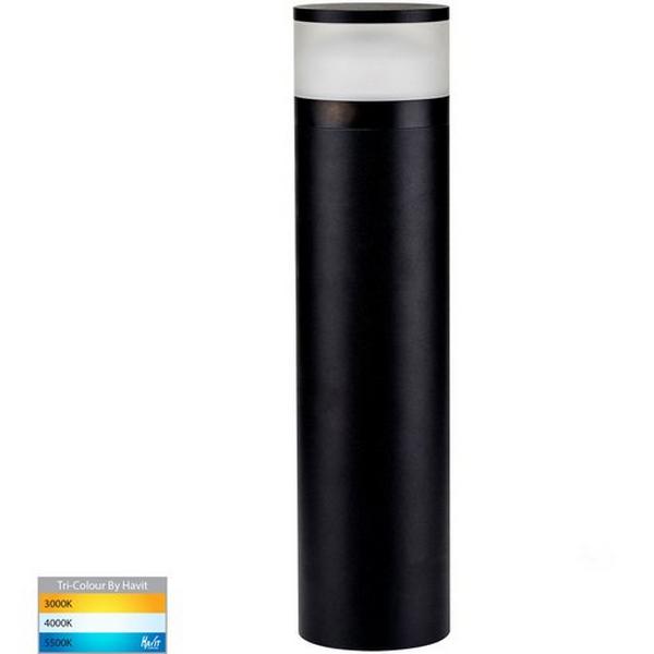 Bollard LED 24W Tri Colour 240V IP65 600mm Black Highlite, Ideal Electrical Catalogue Light Fittings Bollard Luminaire Bollard - Construction Supplies Australia