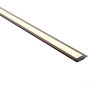 PROFILE SHALLOW SQUARE WINGED BLACK ALUMINIUM WITH DIFFUSER KIT /METRE