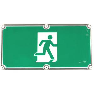 EXIT W/PROOF LED 2X1W 32M IP65 LRG RM LI