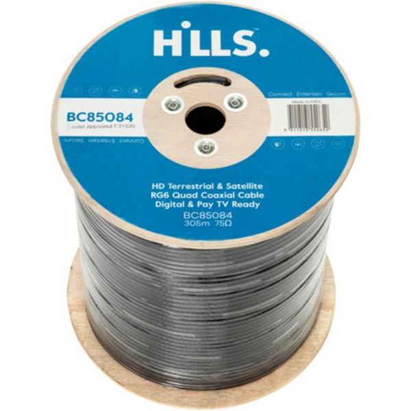 Cable Coaxial Quad Sheild RG6 Sat F31020/Fta 305M Reel, Ideal Electrical Catalogue Cable Coaxial Cable Coaxial Cable - Construction Supplies Australia