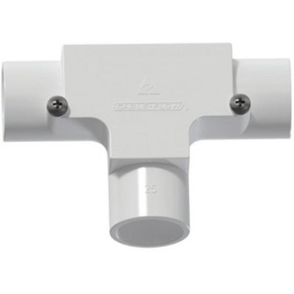 25mm Inspection Tee White, Ideal Electrical Catalogue Cable Management Conduit Rigid Tee - Construction Supplies Australia