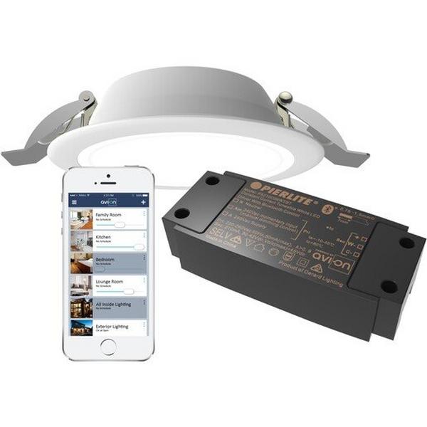 DOWNLIGHT LED 9W BLUETOOTH 900LM 90MM IP65 DIM WHITE LITELUX, Ideal Electrical Catalogue Light Fittings Downlight Downlight Spot Floodlight - Construction Supplies Australia