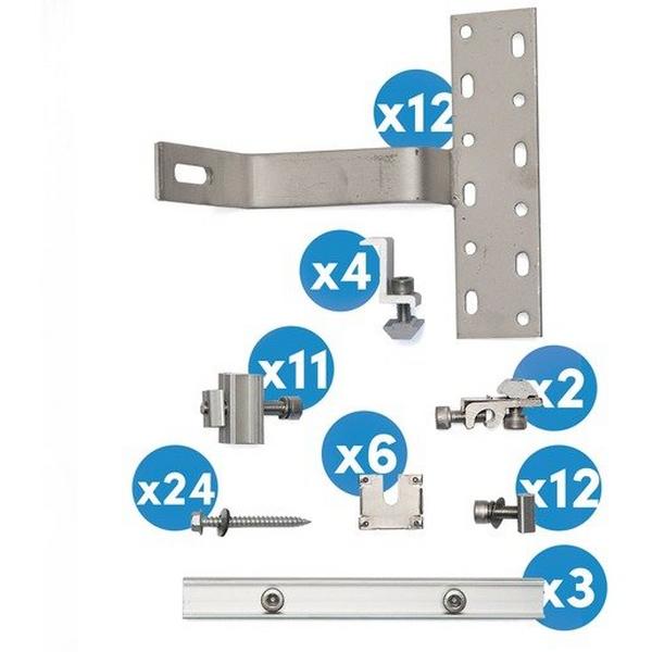Hopergy Tile Mounting Kits 1.5kW, Ideal Electrical Catalogue Energy Management Solar Mounting Systems Solar Roof Mounting Components - Construction Supplies Australia