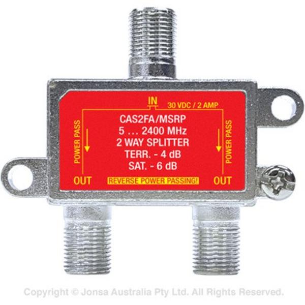 Splitter 2Way F Type 5...2400Mhz Rpp 2A, Ideal Electrical Catalogue Av Security Detection Antennas Tap Off And Distributor - Construction Supplies Australia