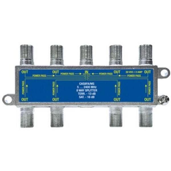 Splitter 8Way F Type 5...2400Mhz Poly Propylene 2A, Ideal Electrical Catalogue Av Security Detection Antennas Tap Off And Distributor - Construction Supplies Australia