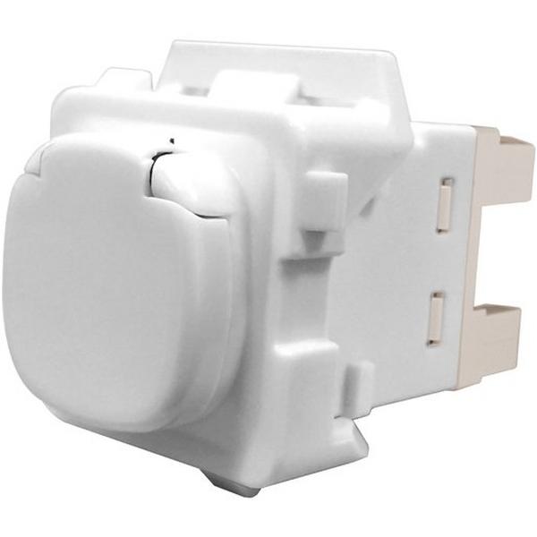 Cat6 UTP RJ45 Sl Jack With Clipsal/Hpm Style Shuttered Bezel White, Ideal Electrical Catalogue Data Communications Copper Modular Connector - Construction Supplies Australia