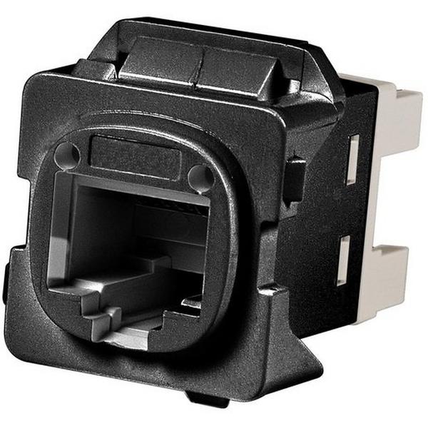 Cat6 UTP RJ45 Sl Jack Black Cw Bezel, Ideal Electrical Catalogue Data Communications Copper Modular Connector - Construction Supplies Australia