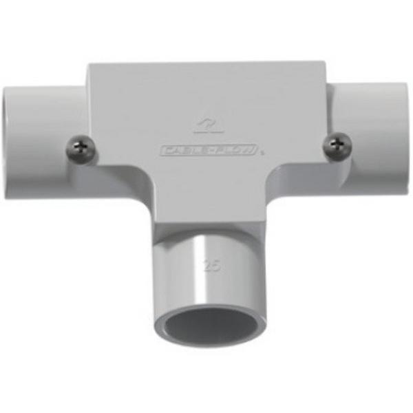20mm Inspection Tee (Grey) Bep, Ideal Electrical Catalogue Cable Management Conduit Rigid Tee - Construction Supplies Australia